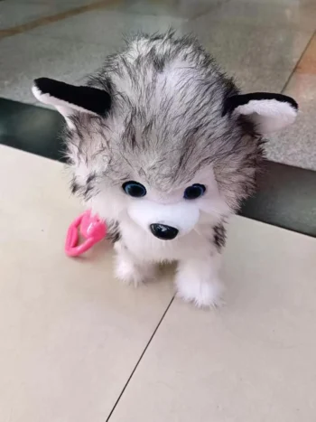 Gray Dog Plush Toy for Creative Play - kids toy Canada | Happy Hut Toys