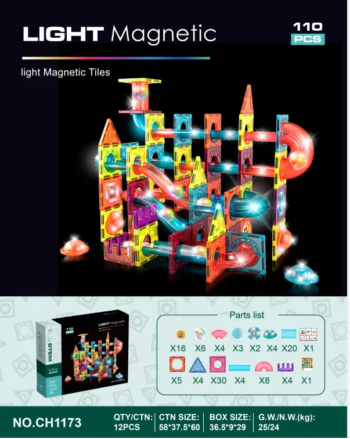 Light Pipe Magnetic Set 110PCS Creative Building Toy - kids toy Canada | Happy Hut Toys