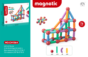 Magnetic Balls amp Rod Set 76 pcs Creative Building Toy - kids toy Canada | Happy Hut Toys