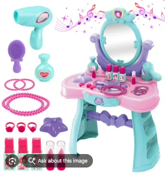 Dressing Table Pink and Blue Kids Pretend Play - kids toy Canada | Happy Hut Toys