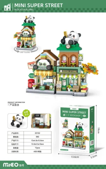 Panda Castle Set - Creative Building Play for Kids - kids toy Canada | Happy Hut Toys