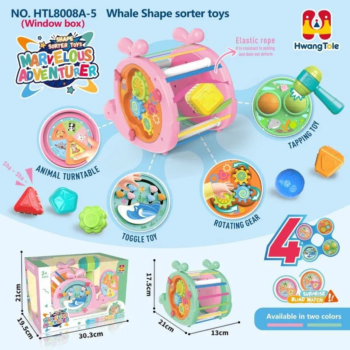 Whale Shape Sorter Toy Toddler Learning Gift - kids toy Canada | Happy Hut Toys