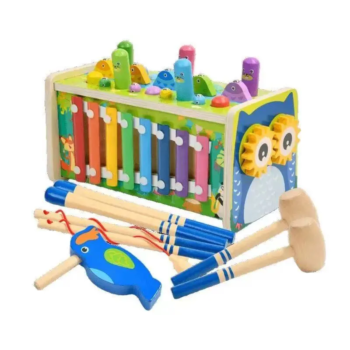 Wooden Owl Whack-a-Mole Game Toddler Toy - kids toy Canada | Happy Hut Toys