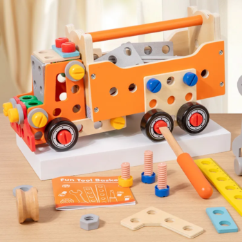 Wooden Truck Nut Tool - Creative Play for Toddlers - kids toy Canada | Happy Hut Toys